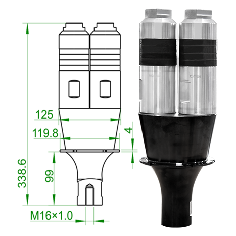 15kHz-4200W 超声波换能器 （直身型）