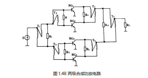 两级合成功放电路
